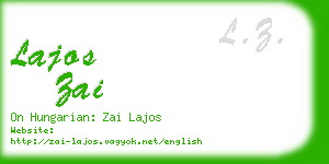 lajos zai business card